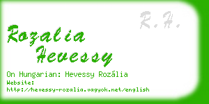 rozalia hevessy business card