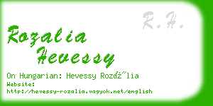 rozalia hevessy business card